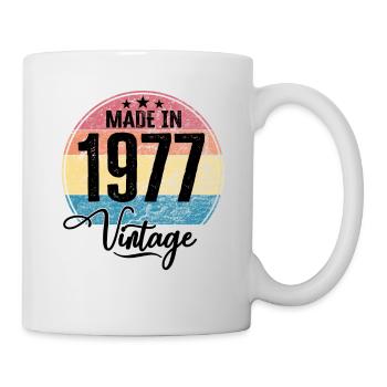 Millésime Fabriqué en 1977 Année de naissance 1977 Anniversaire - Mug blanc - blanc - Droite