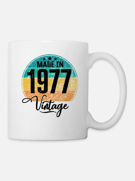 Millésime Fabriqué en 1977 Année de naissance 1977 Anniversaire - Mug blanc - blanc