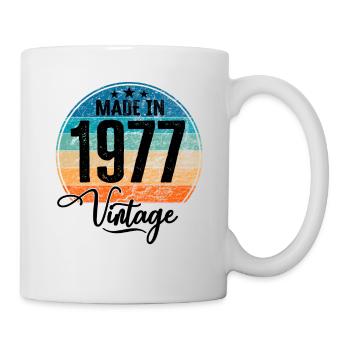 Vintage Fabriqué en 1977 Année de naissance 1977 Anniversaire - Mug blanc - blanc - Droite