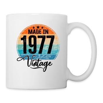 Vintage Fabriqué en 1977 Année de naissance 1977 Anniversaire - Mug blanc - blanc - Droite