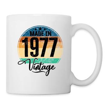 Millésime Fabriqué en 1977 Année de naissance 1977 Anniversaire - Mug blanc - blanc - Droite