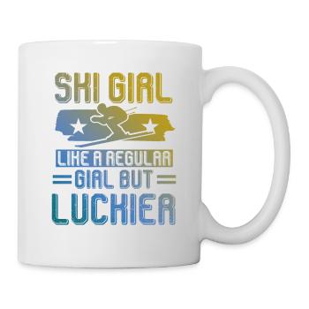Ski filles - Mug blanc - blanc - Droite