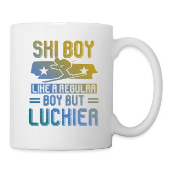 ski junge - Tasse - Weiß - Rechts