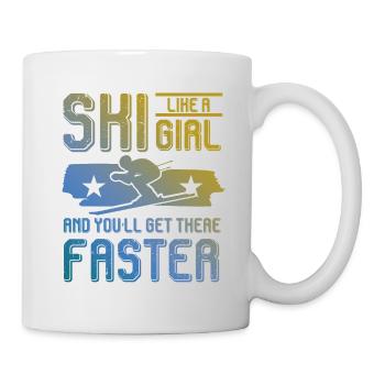 Ski filles - Mug blanc - blanc - Droite