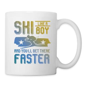 ski junge - Tasse - Weiß - Rechts