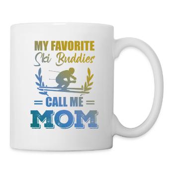 ski freund mama - Tasse - Weiß - Rechts