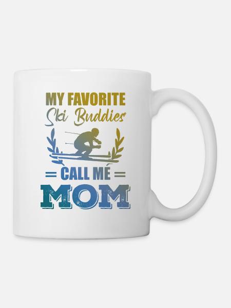 ski freund mama - Tasse - Weiß