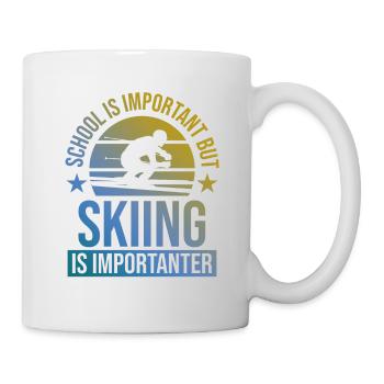 schule wichtig ski wichtiger - Tasse - Weiß - Rechts