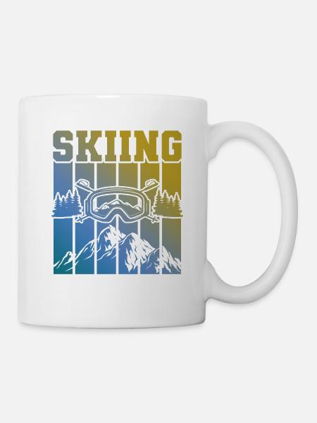 ski skiing - Tasse - Weiß