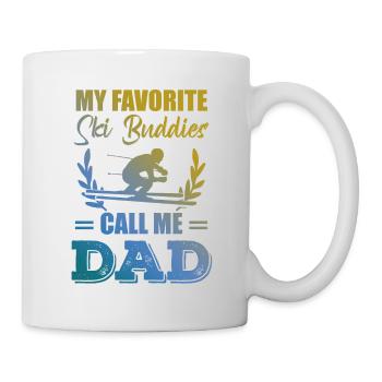 ski freund papa - Tasse - Weiß - Rechts