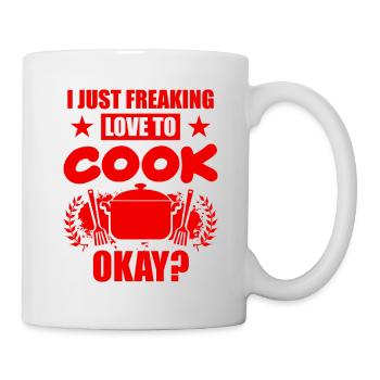 liebe kochen - Tasse - Weiß - Rechts