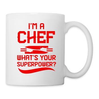 kochen koch superpower - Tasse - Weiß - Rechts