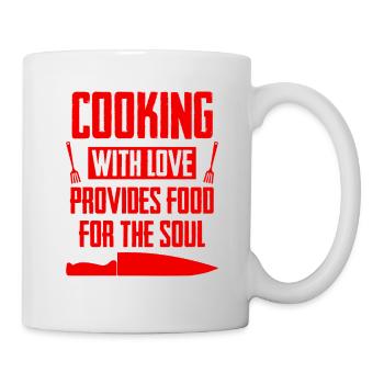 kochen mit liebe - Tasse - Weiß - Rechts