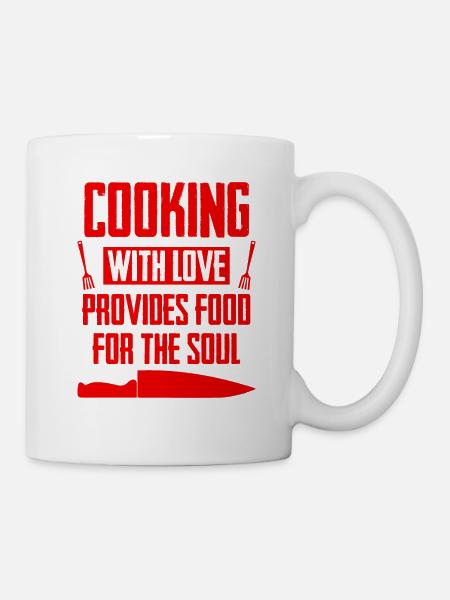 kochen mit liebe - Tasse - Weiß
