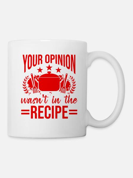 koch rezept - Tasse - Weiß