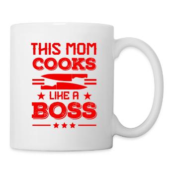 mama kocht wie ein boss - Tasse - Weiß - Rechts