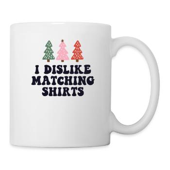 Je déteste les chemises de Noël assorties couple de Noël - Mug blanc - blanc - Droite