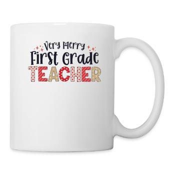 Sehr frohe 1. Klasse Lehrer erstes Weihnachten - Tasse - Weiß - Rechts