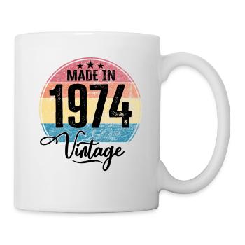 Millésime Fabriqué en 1974 Année de naissance 1974 Anniversaire - Mug blanc - blanc - Droite
