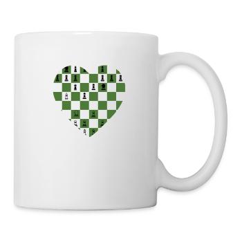 Chess Love Heart Brain Teaser Board Game - Mug - white - Right