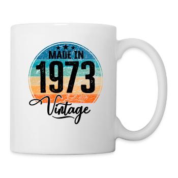 Vintage Made in 1973 Geburtsjahr 1973 Geburtstag - Tasse - Weiß - Rechts