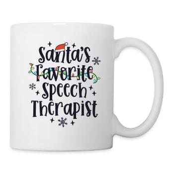 Cute Christmas Speech Therapist Language Therapy - Mug - white - Right