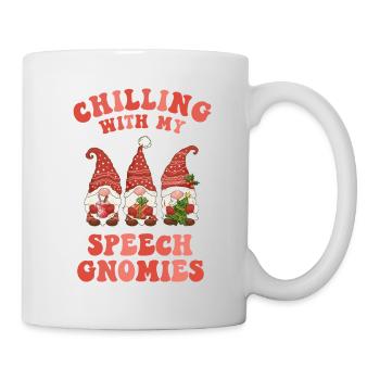 Chilling With My Speech Gnomies Xmas SLP - Mug - white - Right