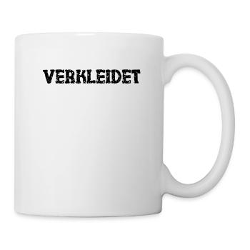 Verkleidet Kostüm Halloween Fasching Karneval Fun - Tasse - Weiß - Rechts