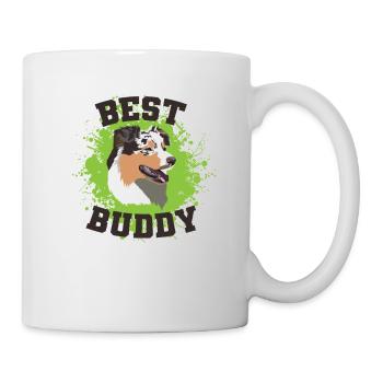 Best Buddy Australian Shepherd Hund Tier - Tasse - Weiß - Rechts