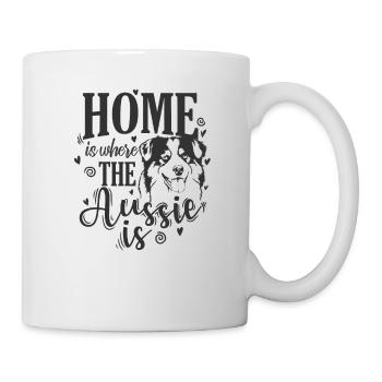 La maison est l’endroit où l’Australien est le berger australien - Mug blanc - blanc - Droite