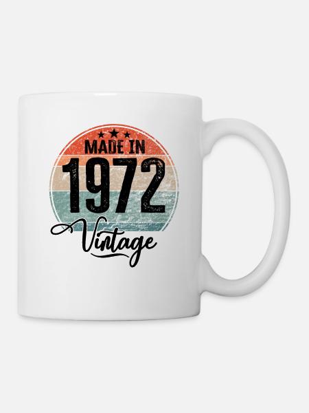 Millésime fabriqué en 1972 Année de naissance 1972 Anniversaire - Mug blanc - blanc