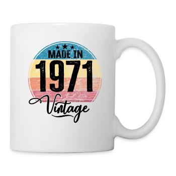 Vintage Made in 1971 Year of birth 1971 Birthday - Mug - white - Right
