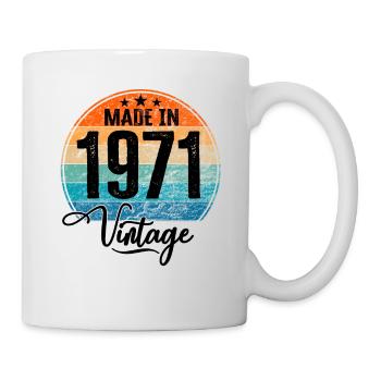 Vintage Made in 1971 Year of birth 1971 Birthday - Mug - white - Right