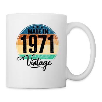 Vintage Made in 1971 Year of birth 1971 Birthday - Mug - white - Right