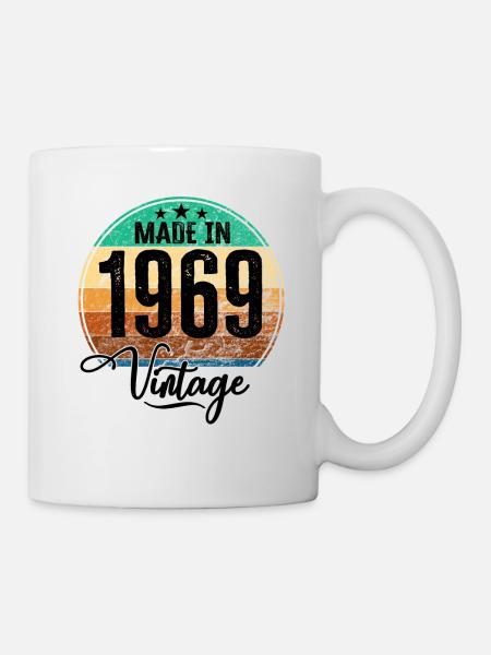 Vintage Made in 1969 Geburtsjahr 1969 Geburtstag - Tasse - Weiß