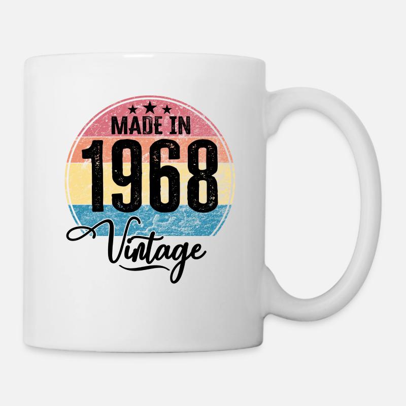 Millésime Fabriqué en 1968 Année de naissance 1968 Anniversaire - Mug blanc - blanc