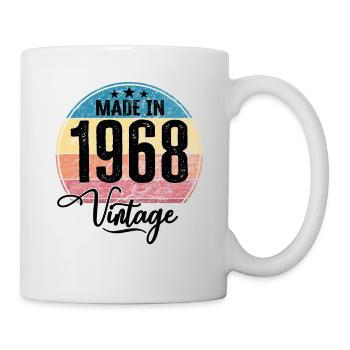 Vintage Fabriqué en 1968 Année de naissance 1968 Anniversaire - Mug blanc - blanc - Droite
