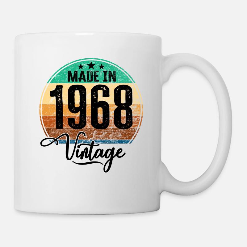 Millésime Fabriqué en 1968 Année de naissance 1968 Anniversaire - Mug blanc - blanc