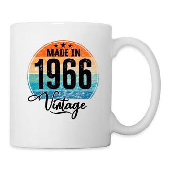 Vintage Made in 1966 Geburtsjahr 1966 Geburtstag - Tasse - Weiß - Rechts