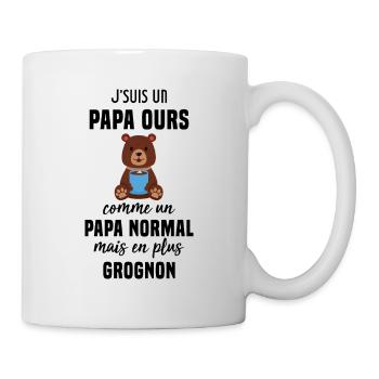 Je suis un papa ours comme un papa normal cadeau - Mug blanc - blanc - Droite