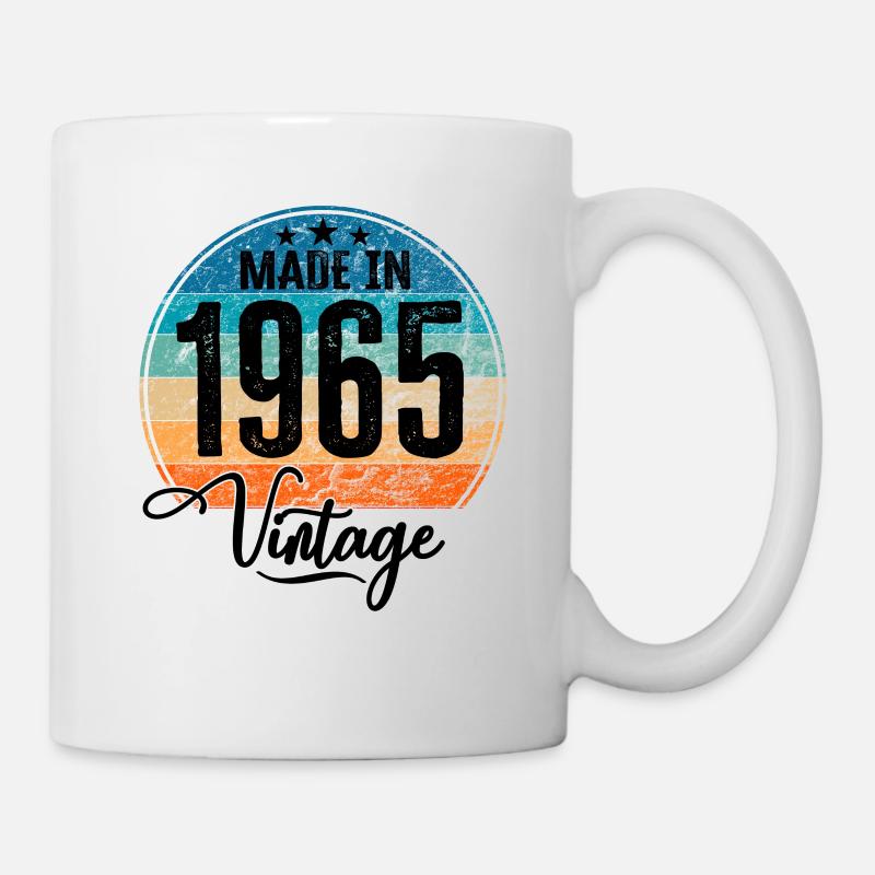Vintage Made in 1965 Geburtsjahr 1965 Geburtstag - Tasse - Weiß
