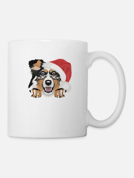Berger australien Joyeux Noël - Mug blanc - blanc