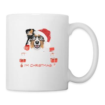 Australian Shepherd julemarked - Kop/krus - hvid - Højre