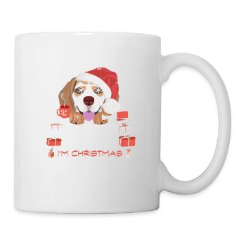 Beagle Weihnachtsmarkt - Tasse - Weiß - Rechts