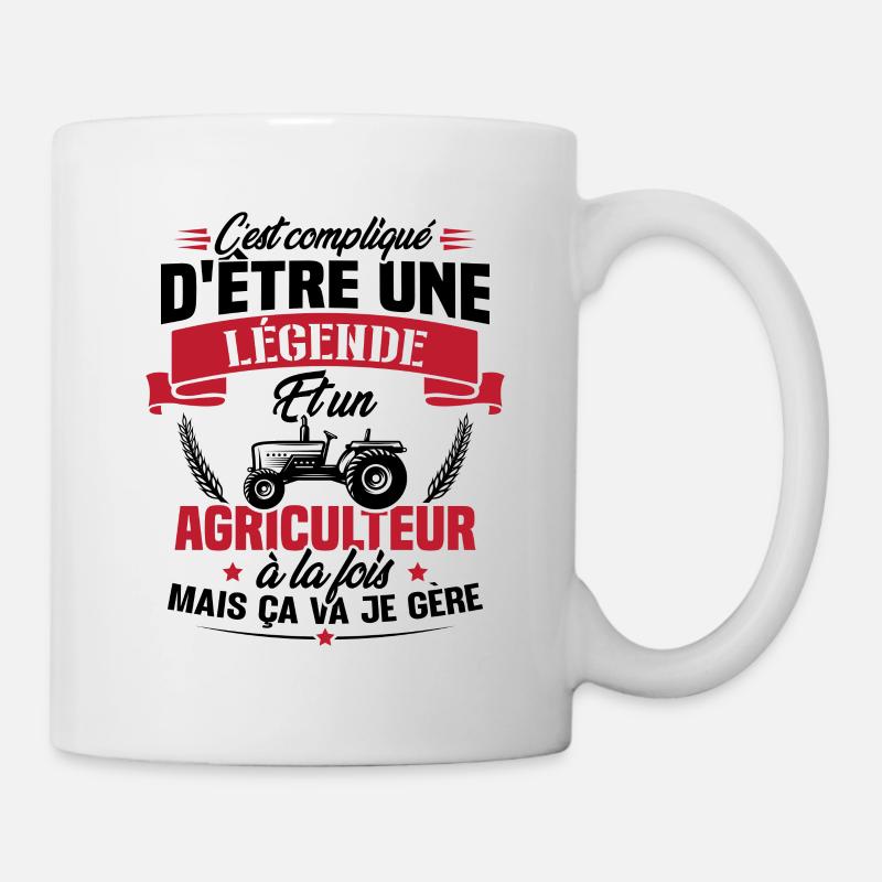 Une légende et un agriculteur - Mug blanc - blanc