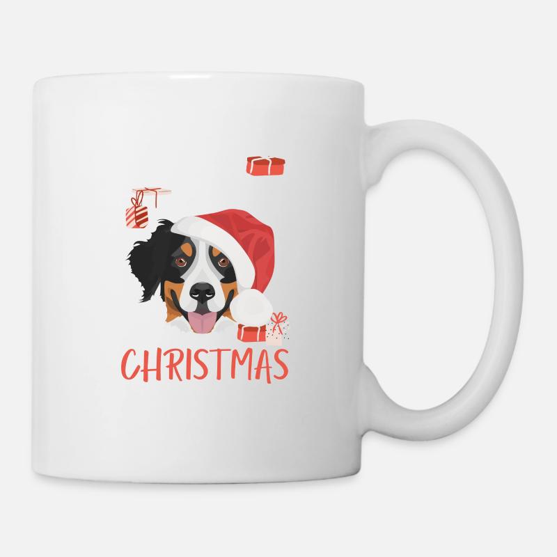 Bernese Mountain Dog Merry Christmas - Mug - white