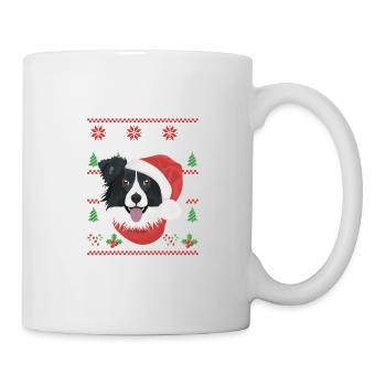 Border Collie Merry Christmas - Mug - white - Right