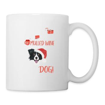 Border Collie vin chaud Noël - Mug blanc - blanc - Droite