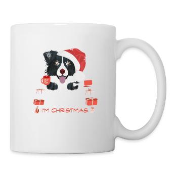 Marché de Noël Border Collie - Mug blanc - blanc - Droite