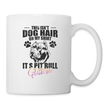 Ce n’est pas des poils de chien sur moi, c’est des paillettes de pit-bull - Mug blanc - blanc - Droite